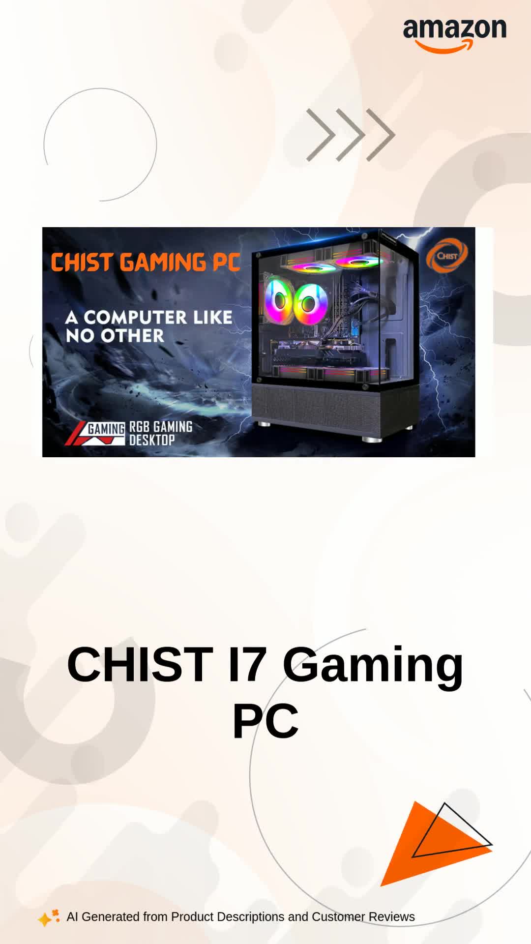 CHIST I7 Gaming Pc (Core i7 4770 Processor/16GB Ram/RX 580 8GB
